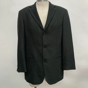 Hugo Boss Cerruti Blazer 40R Black Brown Multicolor Wool Cashmere Blend